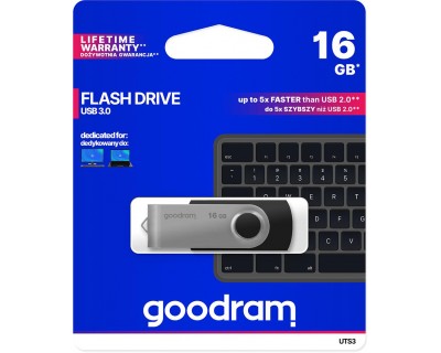 Pendrive GoodRAM 16GB UTS3 BLACK USB 3.0 - retail blister