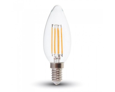 LED Bulb - Samsung Chip Filament 4W E14 Candle Clear Cover Dimmable 2700K