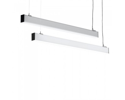 LED Linear Light Samsung Chip - 40W Hanging Suspension Silver Body 4000K