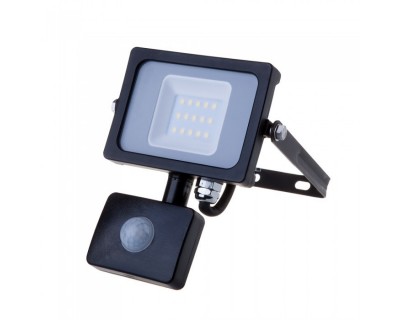 10W LED Sensor Floodlight Samsung Chip Cut-OFF Function Black Body 6400K