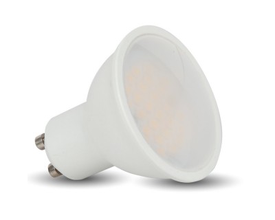 LED Spotlight - 7W GU10 SMD White Plastic 3000K