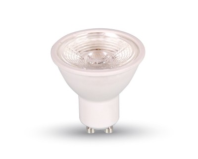 LED Spotlight - 8W GU10 SMD White Plastic Lens 38Â° 3000K