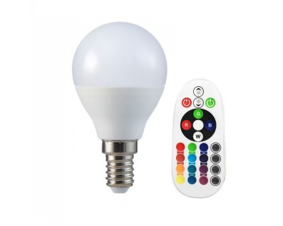 LED Bulb - 3.5W E14 P45 A80 Candle Dimming Brightness RF Control RGB + 6400K
