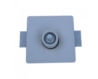 GU10 Fitting Gypsum Designer Ceiling Movable With White Bottom Square