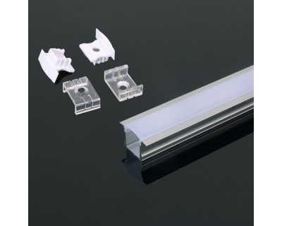 Led Strip Mounting Kit With Diffuser Aluminum 2000* 23*15.5MM Milky