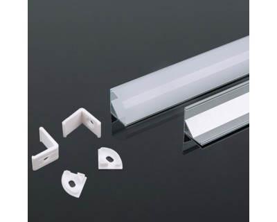 Led Strip Mounting Kit With Diffuser Aluminum 2000* 15.8*15.8MM Milky