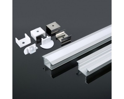 Led Strip Mounting Kit With Diffuser Aluminum2000* 24.5*12.2MM Milky