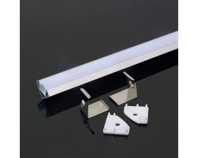 Led Strip Mounting Kit With Diffuser Aluminum 2000* 19*19MM White Housing