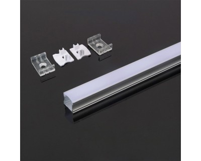 Led Strip Mounting Kit With Diffuser Aluminum 2000* 17.2*15.5MM White Housing