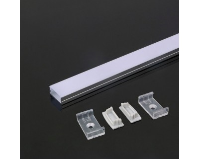 Led Strip Mounting Kit With Diffuser Aluminum 2000* 23.5*10MM White Housing