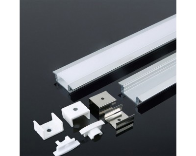 Led Strip Mounting Kit With Diffuser Aluminum 2000* 24.7*7MM White Housing