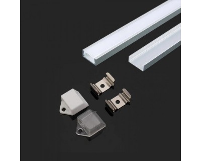 Led Strip Mounting Kit With Diffuser Aluminum 2000*16*7MM Milky