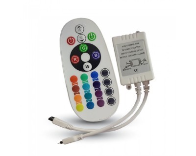 Infrared Controller with Remote Control 24 Buttons Round (RGB STRIP LED)