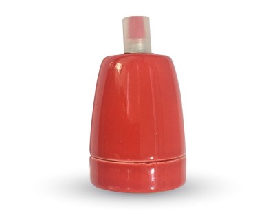 Porcelan Lamp Holder Fitting Red