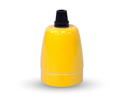 Porcelan Lamp Holder Fitting Yellow