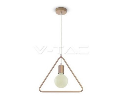 Pendant Light Triangle Champean Gold With Gold Canopy