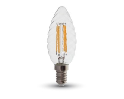 LED Bulb - 4W Filament E14 Twist Candle 2700K