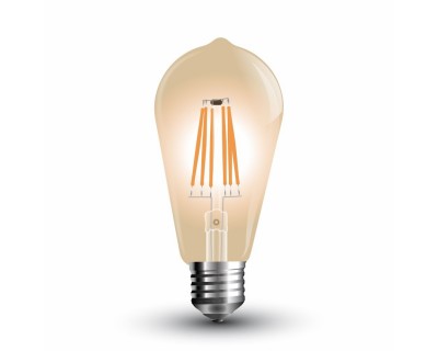 LED Bulb - 4W E27 Filament Amber Cover ST64 2200K
