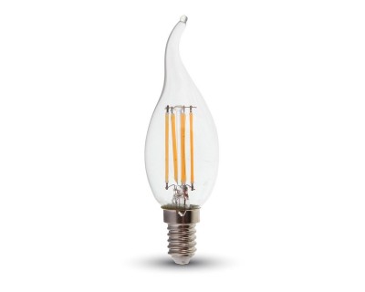 LED Bulb - 4W Filament E14 Candle Tail 4000K