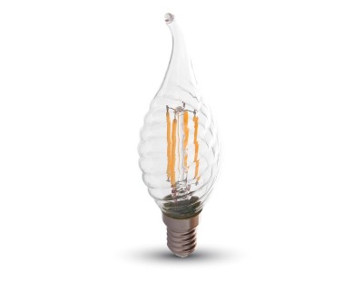 LED Bulb - 4W Filament E14 Twist Candle Tail 6400K
