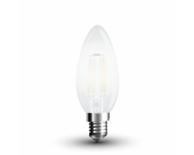 LED Bulb - 4W Filament E14 Frost Cover Candle 4000K