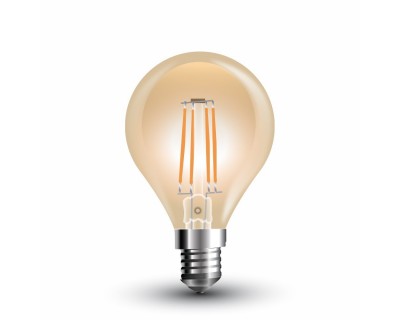 LED Bulb - 4W Filament E14 P45 Amber Cover 2200K