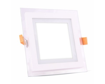 12W LED Panel Downlight Glass - Square 6000K