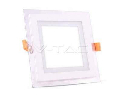12W LED Panel Downlight Glass Square Change Color 3000K/4500K/6000K