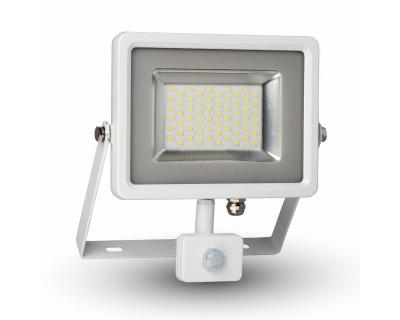 30W LED SMD Floodlight Sensor White Body 6000K