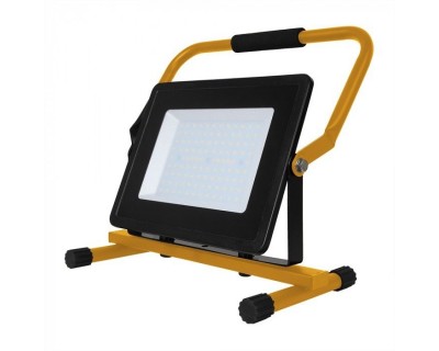 100W LED Floodlight with Stand And EU Plug Black Body 3M Cable 4000K