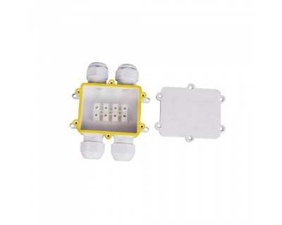 Waterproof White 4 Pin Terminal Block 8-12mm IP68
