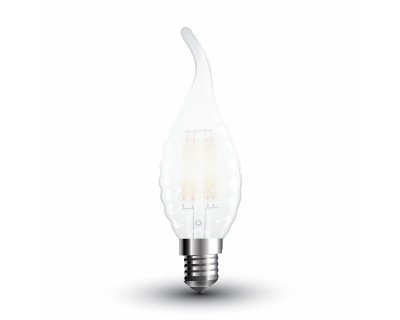 LED Bulb - 4W Filament E14 Frost Cover Twist Candle Tail 2700K