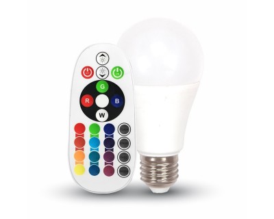 LED Bulb - 6W E27 A60 RGB With Remote Control 4000K