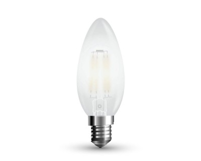 LED Bulb - 4W Filament E14 Frost Cover Candle Flame 2700K Dimmable