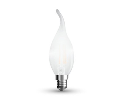 LED Bulb - 4W Filament E14 Frost Cover Candle Flame Tail 2700K Dimmable