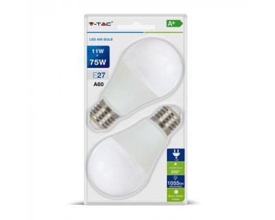 LED Bulb 11W A60 E27 2700K (Blister 2 pezzi)