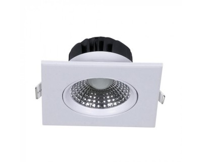 5W LED Downlight Square Changing Angle White Body 3000K