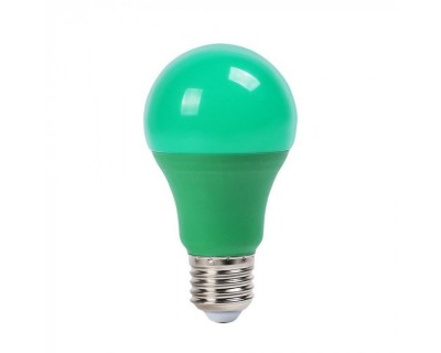LED Bulb - 9W E27 Green Color Plastic