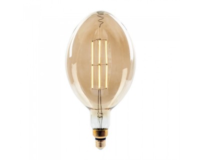 LED Bulb - 8W Straight Filament E27 BF180 Amber Dimmable 2000K