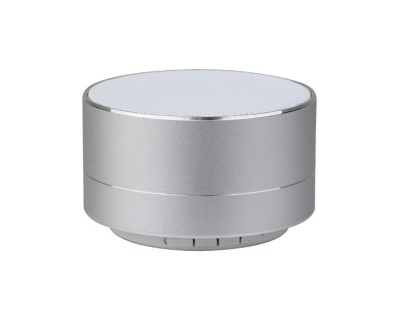 Metal Bluetooth Speaker With Mic & TF Card Slot 400mah Battery Silver