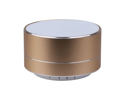 Metal Bluetooth Speaker With Mic & TF Card Slot 400mah Battery Gold