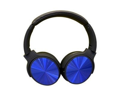 Bluetooth Wireless Headphone With Rotable Head 500mAh Blue W/BAG