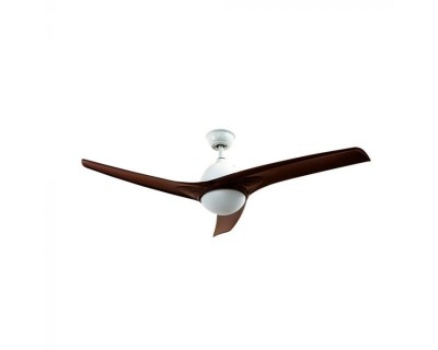15W 3in1 LED Ceiling Fan With RF Control 3 Blades Brown 60W DC Motor