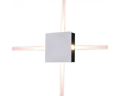 4W LED Wall Light White Body Square 3000K IP65