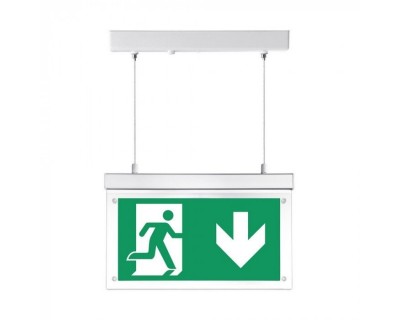 2W Surface Hanging Emergency Exit Light 12 Hours Charging 6000K