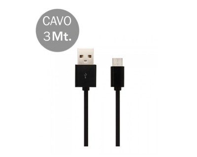 Micro USB Cable 3M Black