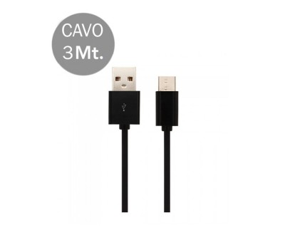 Type C USB Cable 3M Black