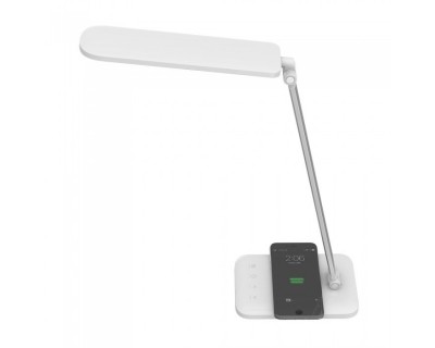 16W LED Table Lamp With Wireless Charger 3in1 White