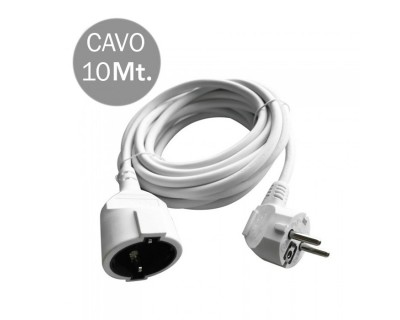 Extension Cord (3G 1.5MM 2 X 10M ) 16A , Polybag + Card White