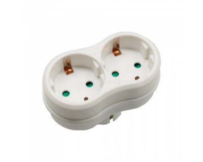 Outlet Adapter With Earthing Contact 16A White